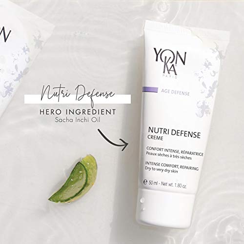 Yonka Nutri-Defense Creme, Nourishing Dry Skin Facial Moisturizer, Rich Shea Butter Treatment Cream with Prebiotics and Probiotics, Dry and Sensitive Skin, Paraben-Free