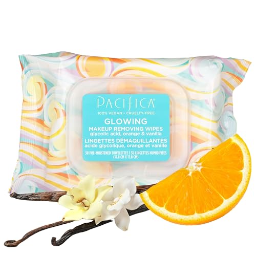 Pacifica Underarm Deodorant Wipes & Makeup Remover Face Wipes Bundle ? Aluminum-Free Odor Control & Facial Cleansing Towelettes, 2-Pack (30ct Each, 60 Total) ? Vegan, Cruelty-Free Travel Essentials
