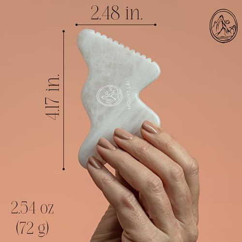 Mount Lai Vitality Qi White Jade Gua Sha Facial Tool ? The Imperial Stone of Purity ? Patented 5-Sided Professional Sculpting Tool for Lymphatic Drainage, Precision Contouring & Imperial Radiance