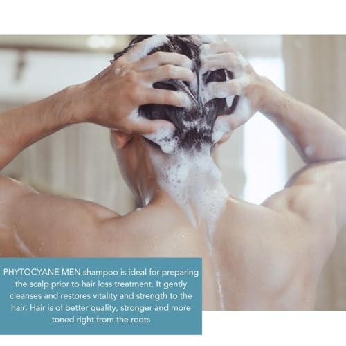PHYTO PHYTOCYANE Men Invigorating Shampoo, Hair Thinning Treatment Shampoo, 8.45 fl.oz.