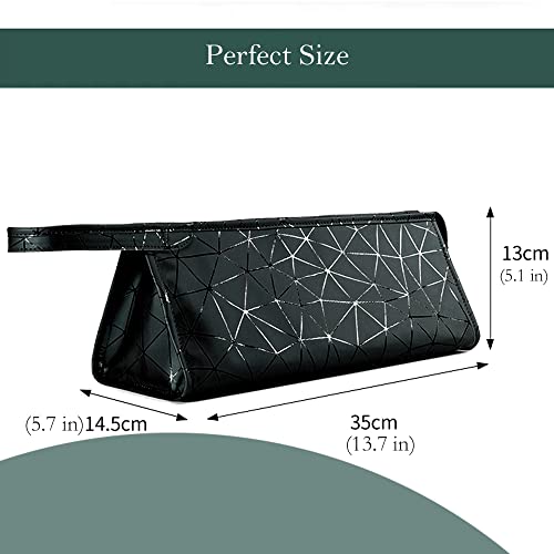 Premium Leather Tracvel Case Compatible with Dyson Airwrap Styler and Shark Flexstyle, Storage Bag for Supersonic Hair Dryer, Portable Organizer for Airwrap Dupes£¨Black£©