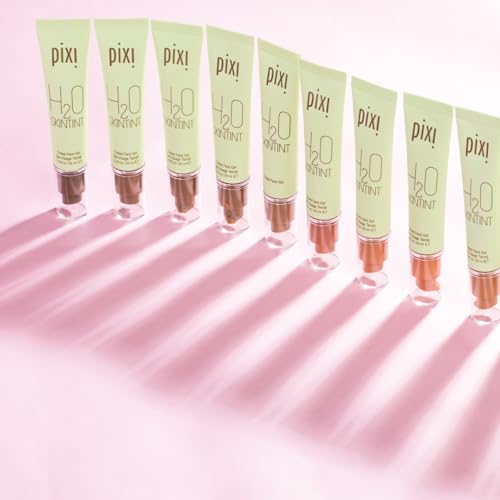 Pixi H2O SkinTint | Tinted Gel Moisturizer | Lightweight, Hydrating & Water-Resistant | Evens Tone & Reduces Redness | Mocha | 1.2 fl oz/35 ml