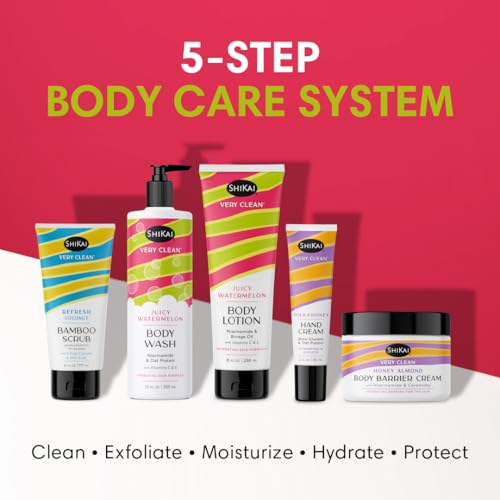 ShiKai Very Clean Body Wash (Juicy Watermelon, 12 oz) | Hydrating Gel Cleanser for Dry Skin | With Niacinamide, Oat Protein, Vitamins C & E