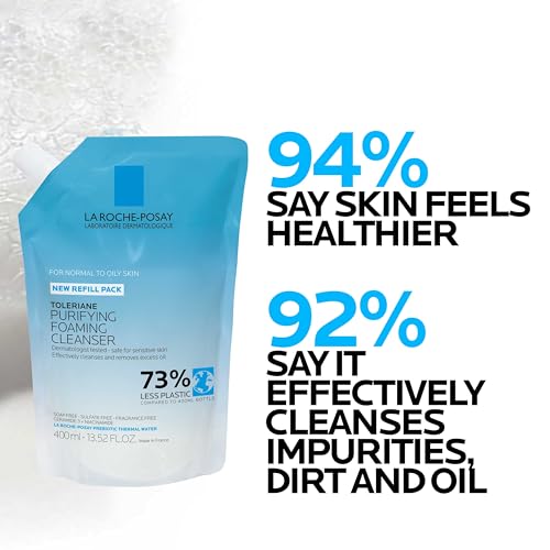 La Roche-Posay Toleriane Purifying Foaming Facial Cleanser, Oil Free Face Wash for Women & Men with Niacinamide + Ceramides, Pore Cleanser Safe For Sensitive Skin, Won¡¯t Dry Out Skin, Soap Free