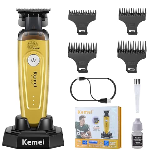 KEMEI 90-5 Men¡¯s Hair & Beard Trimmer, Zero Gap DLC Blade, 7500 RPM Cordless Trimmer for Barbers