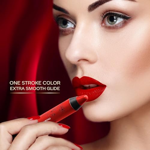 FACESCANADA Matte Lip Crayon ? Midnight Rose 12 | Long Lasting, Highly Pigmented & Smudge Proof Lip Color | Creamy Texture for Smooth Application | Bold Matte Finish | 0.09 Oz (2.8g)