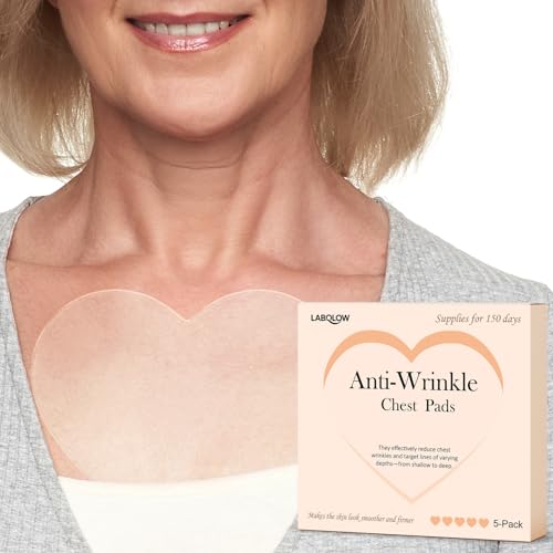 Chest Wrinkle Pads - 5-Pack Reusable Ant-Wrinkle Silicone Patches for Skin Firming,Silicone Patches Smoothing & Hydration & Skin Tightening Overnight Chest Pads (Lasts Up to 5 Months) s2