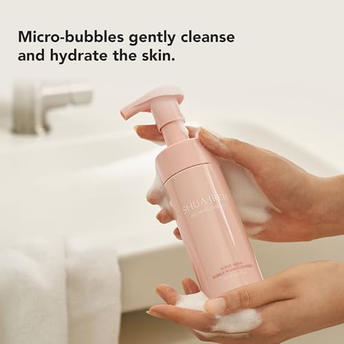 Super Aqua Bubble Foam Cleanser - pH 5.5 Mildly Acidic Korean Face Wash ? Gentle Vegan Micro-Bubble Cleansing for Makeup Removal & Deep Hydration, 5.07 fl. oz.