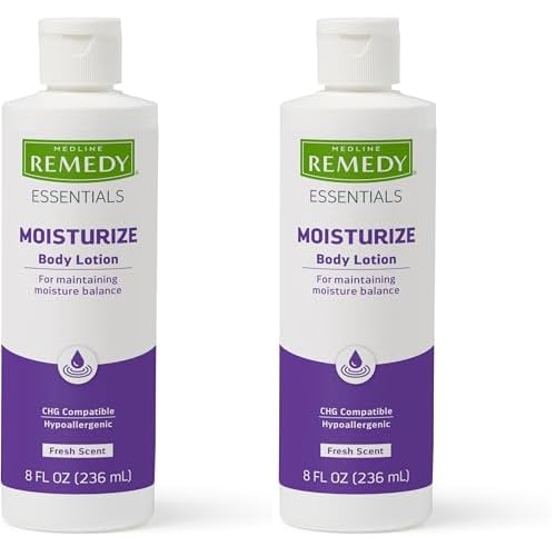 Medline Soothe & Cool Moisturizing Body Lotion, 8-oz Flip-Top Bottle, Scented, 1 Count (Pack of 2)