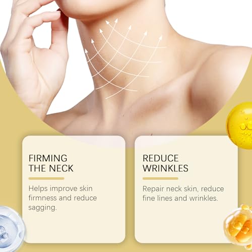 AH-8 Neck Firming Cream with Electric Massage Tightening, Anti-Wrinkle Treatment with Red Light, Deep Moisturizer Bundle Care (Neck Cream)