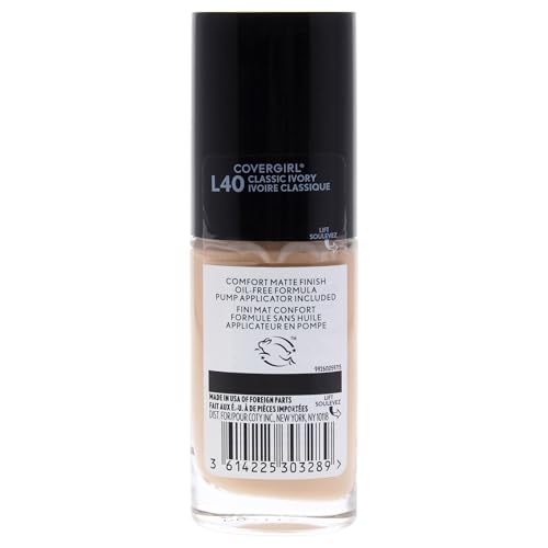 COVERGIRL TruBlend Matte Made Liquid Foundation, Classic Ivory, 1 Fl Oz (Pack of 1)