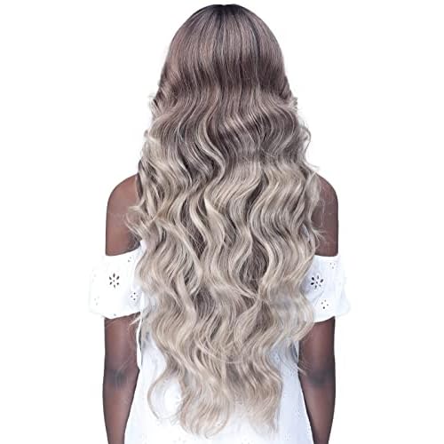 BOBBI BOSS Bobbi Boss Synthetic Hair 13x4 HD Lace Front Wig - MLF251 ARYA, Long Curly Hair Wig with Pre-Plucked Hairline, Safe High