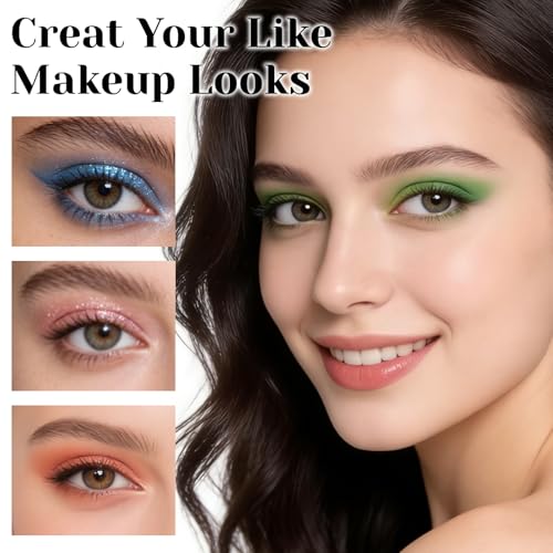 4 Colors Navy Blue Eyeshadow Makeup Palette Makeup, Blendable Long-lasting Matte Shimmer Eyeshadow Palette Eye Makeup Kit for Women Girls, paleta de sombras de ojos #3