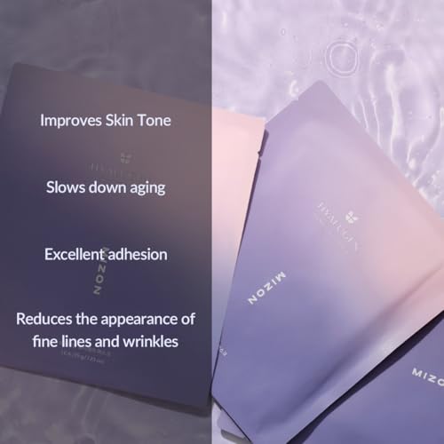 MIZON Hyalugen Pearl Jelly Face Mask (5 Pack) ? Korean Beauty Full Face Sheet Mask with Collagen & Hyaluronic Acid