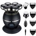 Upgrade 7 Heads Men¡¯s 5-in-1 Electric Head Shaver for Bald Men,Multifunctional Electric Razor for Men£¬Cordless Rechargeable Travel Groomin Hair Trimmer Kits,Black