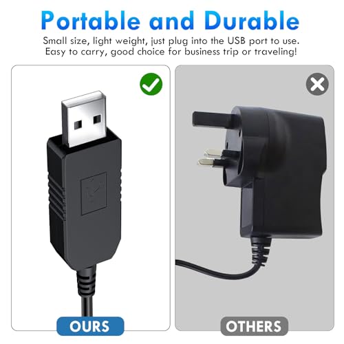 Amzpas 4.3V Charger Cord Fit for Philips Norelco One Blade QP2520 QP2521 QP2522 QP2510 QP2515 QP2620 QP2721 MG3710 MG3720 MG3730 MG3740 MG5700 QG3330 QT4000 A00390 Electric Trimmer Shaver