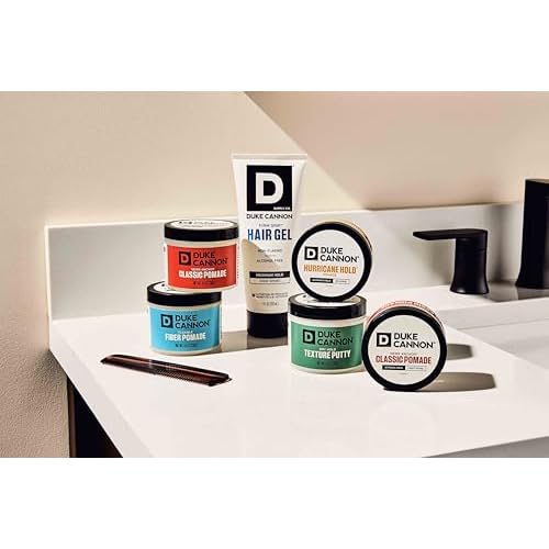 Duke Cannon Firm Grip Hair Gel, 7 oz ? Maximum Hold, High Shine, Alcohol-Free, Water-Based Formula with Coconut Oil & Oat Extract, Ideal for Short to Medium Styles
