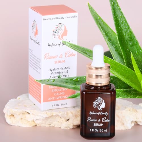 Vitamin C Serum ? Hyaluronic Acid Serum for Face with Vitamins C, E & Natural Extracts ? Restores, Smooths, Calms, Evens Skin Tone, Anti-Wrinkle ? 1 Oz