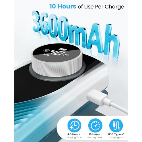 Long-Lasting Nail Drill Professional, 45000 RPM Electric Nail File, 3600mAh Rechargeable Nail Drill Kit with 10+ Hours Use, 45 Speeds for Home Salon,Valentine Gifts for Women