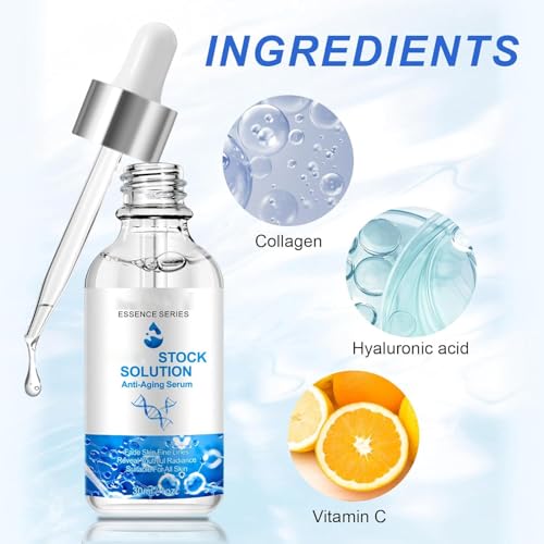 Facial Serum 1 Fl Oz, Anti Aging Serum For Face, Instant Face Tightening, Reduce Fine Lines, Wrinkles, Boost Skin Collagen, Hydrate & Plump Skin