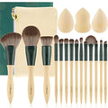 DUcare Makeup Gift Set 18PCS,with 14pcs Makeup Brush Set 3Pcs Makeup Sponges 1PC Cosmetic Bag for Foundation Blending Powder Blush Concealers Eye Shadows