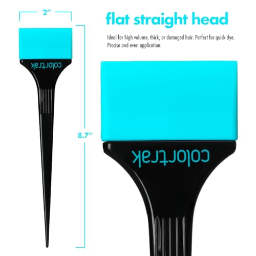 Colortrak Flexi Brush Set - 4 Pack | Tools for Precise Hair Coloring, Root Touch-Ups, Highlighting, Blending, and Dye Application, Serrated Head, Angled Head, and Straight Brushes Included