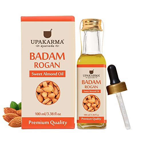 Upakarma Pure and 100% Natural Cold Pressed Sweet Almond Badam Rogan Oil)-100 ml (pack of 1)