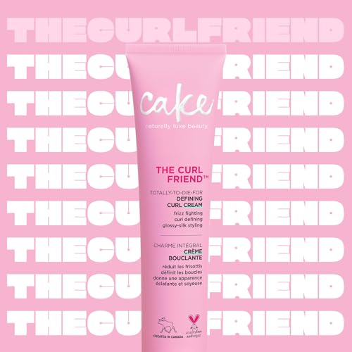 Cake Beauty Curl Defining Cream, The Curl Friend - Curly Hair | Frizz Control | Moisturizes & Defines | Avocado Oil | Soybean Oil & Shea, 6 Fl Oz / 177 mL (Pack of 2)