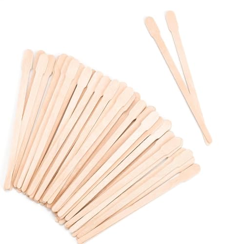 100 Pcs Wooden Wax Sticks, Eyebrow Waxing Spatulas Applicator Sticks for Body, Face