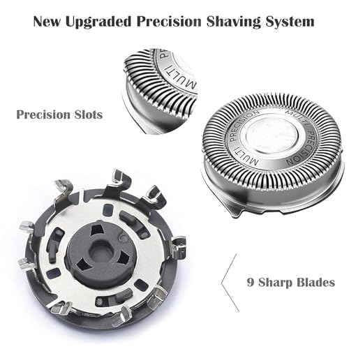 SH50/52 Replacement Heads Blades Compatible with Philips Series 5000 Electric Shavers, SH50 Razor Head Replacement for Series 5000 (S5xxx), ATXX (S5xxx), PTXX (PT8xx, PT7xx), 6 Pack W/Brush