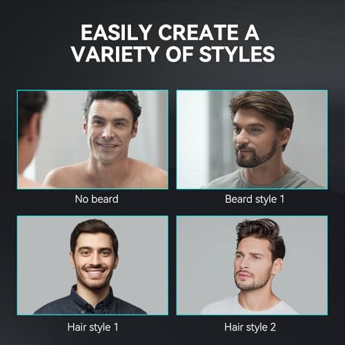 Beard Trimmer for Men - Professional 42 Adjustable Length Settings Hair Clippers, Christmas Gift Body Hair Trimmer for Men Precision Shaving Facial Head Nose Trimmers LED Display Mustache Trimmers