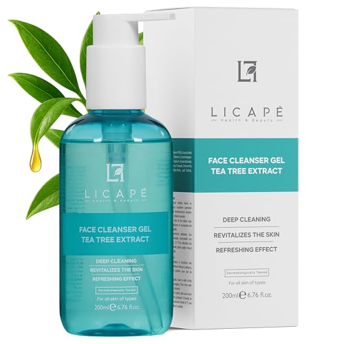 LICAPE¢ç Cleansing Gel Face | Facial Cleanser with Tea Tree Oil | For Oily & Sensitive Skin ? Removes Makeup 200 ml