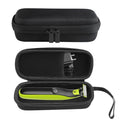 Hard Case for Electric Trimmer and Shaver Travel Case Compatible with One Blade Pro Replacement Heads Acessories QP2620 QP2630 QP2520 QP2530 Organizer Carrying Bag, Black