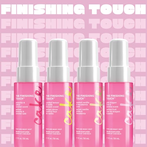 Cake Beauty Hair and Body Mist Travel Gift Set, The Finishing Touch- Fine Fragrance Mist ? Infused with Aloe and Argan Oil ?4 x 30mL/ 1 oz.