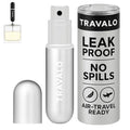 Travalo Classic HD Perfume Atomizer - Leak-Proof and TSA Approved for Air Travel - Reusable, Airtight, Easy-Fill Mini Pump Sprayer - Lightweight, Elegant Design w/Volume Window - Silver 0.17oz