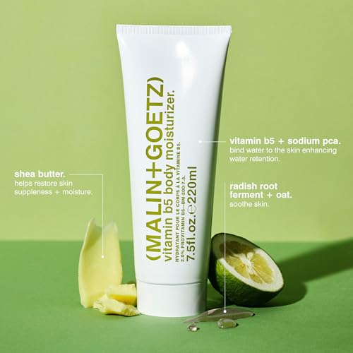 MALIN+GOETZ Vitamin B5 Body Moisturizer | Bergamot-Scented Daily Cream with Shea Butter, Oat & Vitamin B5 | Hydrating, Nourishing & Non-Greasy | For All Skin Types
