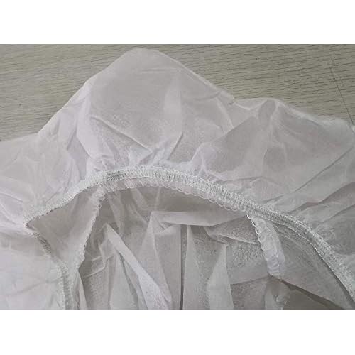 ZMDREAM Pack of 95 Fitted Massage Table Sheets and Disposable Fitted Headrest Covers White