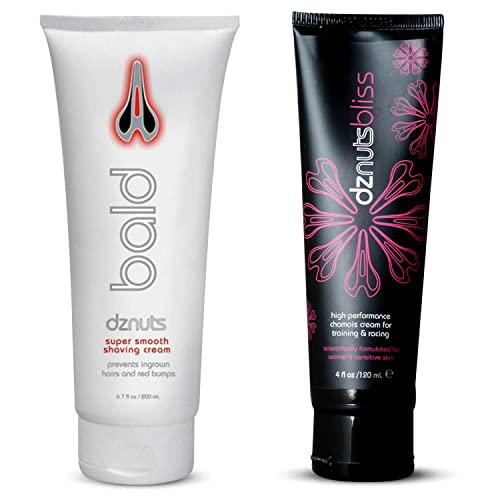 dznuts - Women¡¯s Bliss Chamois with dznuts Bald Super Smooth Shaving Lotion - Prevents Razor Burns, Ingrown Hairs, Cooled and Moisturized Skin