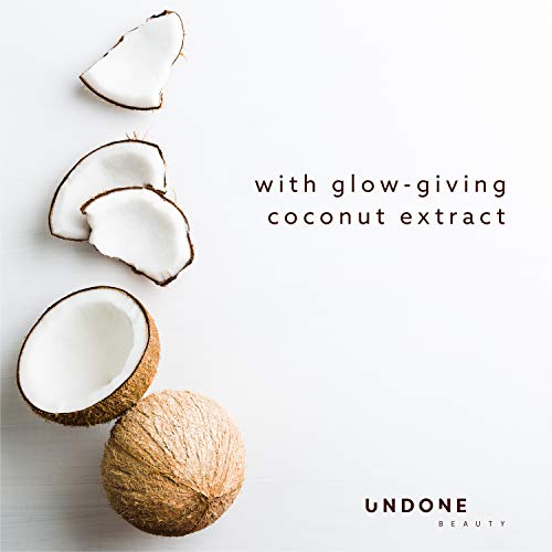 Undone Beauty Unfoundation Light Coverage Glow Tint Foundation with Coconut for Natural, Dewy Deep Neutral Glow - Enhances Face Shape, Cheeks, & Jawline - Toasted Almond Medium Dark