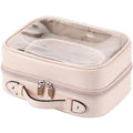 Veki Transparent Makeup Bag Travel Cosmetic Bags Case Waterproof Toiletries Bag Large Capacity Open Storage Bags Organizer With Zipper, Portable Make Up Organizer for Women and Girls