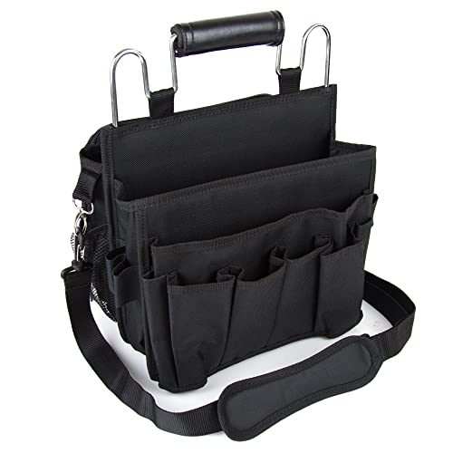 Open Hair Stylist Case ? Sturdy Metal Frame Hairdresser Bag ? Cosmetology Organizer for Hair Stylists ? Hair Styling Tool Bag and Storage Organizer