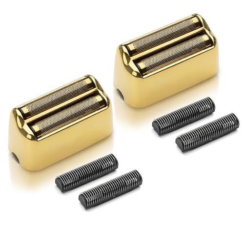 2 Pack Shaver Replacement Foil Compatible with Babyl*ss FXFS2G/FXFS2, Shaver Foil Replacement for Superior Shaving (Gold)