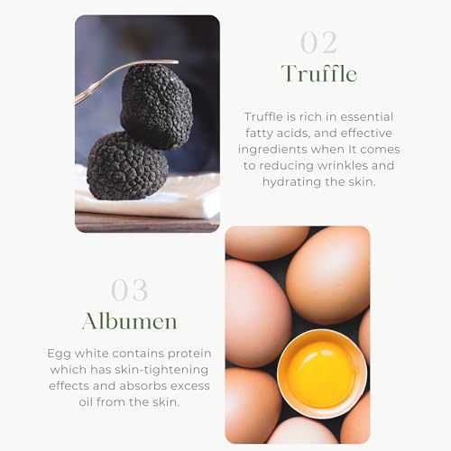Hemp Oil and Truffle Wash Off Lifting Mask for 8 Applications | Korean Facial Mask Skin Care for dry skin | Skin Tightening, Moisturizing, Hydrating, Pore Minimizing Mask for Women and Men