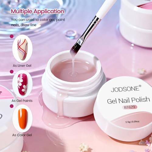 JODSONE 32 Colors Gel Painting Gel Kit Solid Gel Nail Polish Painting Paint Nail for Nails Art Set Professional Salon DIY Gift