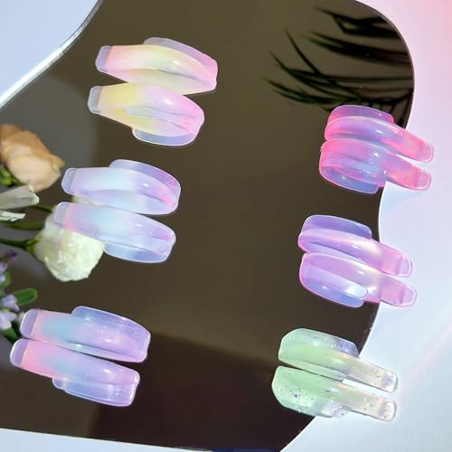 Lash Lift Shields C Curl 5 Size Lifting Pad, Rapid Eyelash Shield Shiny Perm Rods Make Eyes Natural Curl Flexible Pads Extreme Rod 100 Use Elastic Lami Perming Roller (Galaxy Color)