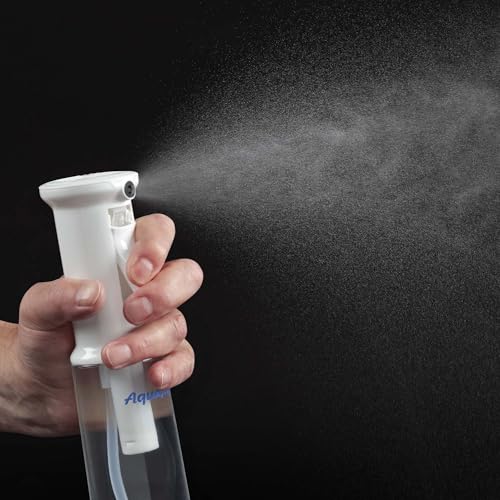 Creative Mark AquaMyst 300 ml Continuous Mist Spray Bottle - 2-Pack - Ergonomic Plant Mister - Water Mister Spray Bottle w/Pre-Compression Technology, Drip-Free 0.3 mm Nozzle, Clear 10.14 oz Bottles