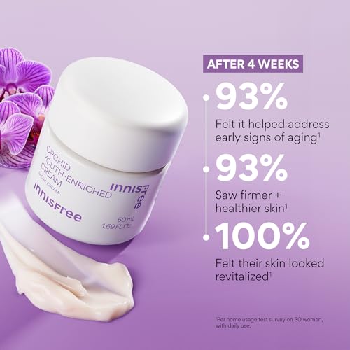 innisfree Orchid Youth-Enriched Cream, Korean Face Moisturizer for Firming, Hydration, and Youthful Skin