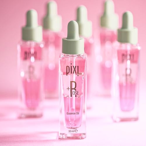 Pixi Beauty +Rose Essence Oil | Tri-Phase Nourishing Essence Oil | Rose Flower Nourishes Skin | Revitalize & Prep For Makeup | 1.00 Fl Oz