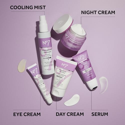 No7 Menopause Skincare Nourishing Overnight Cream - Hydrating Hyaluronic Night Cream for Dry, Sensitive Menopausal Skin - Skin Firming Lipids, Ceramides + Soy Isoflavones (50 ml)