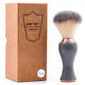 Parker Premium Synthetic Bristle Shaving Brush with Stand - Super Soft Bristles for Sensitive Skin - Deluxe Gray and Rose Gold Handle - Shaving Brush for Men & Women